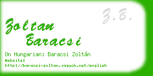 zoltan baracsi business card